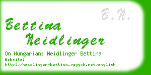 bettina neidlinger business card